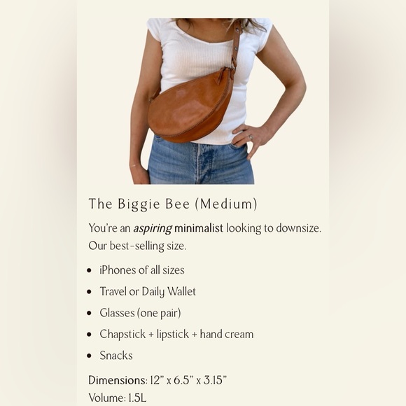 Lyons Teal Leather Biggie Bee Crossbody Sling Bag Purse 1.5L - Picture 16 of 16